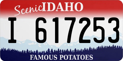 ID license plate I617253