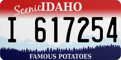 ID license plate I617254