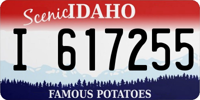 ID license plate I617255