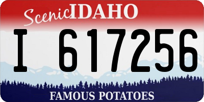 ID license plate I617256