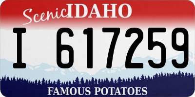 ID license plate I617259
