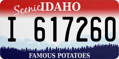 ID license plate I617260