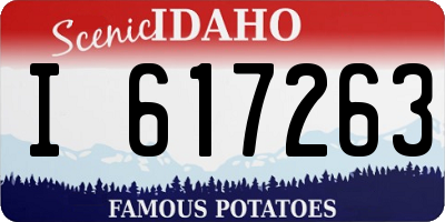 ID license plate I617263