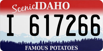 ID license plate I617266