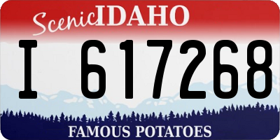 ID license plate I617268