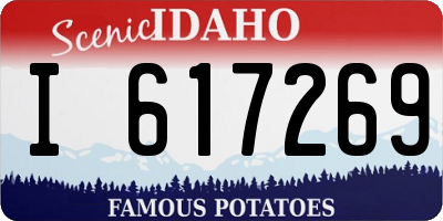 ID license plate I617269