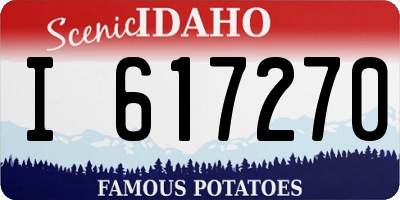 ID license plate I617270