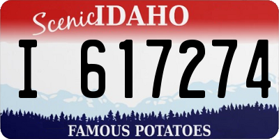 ID license plate I617274