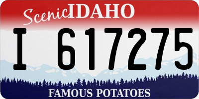 ID license plate I617275