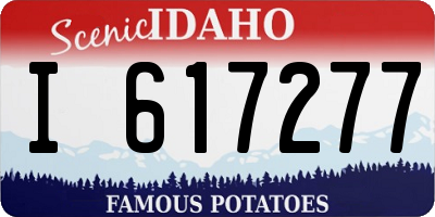 ID license plate I617277