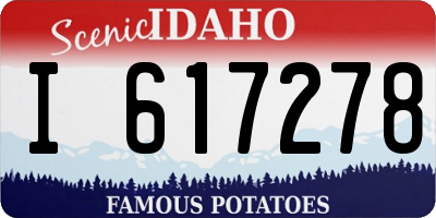 ID license plate I617278