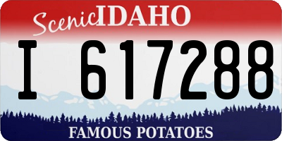 ID license plate I617288