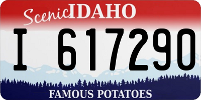 ID license plate I617290