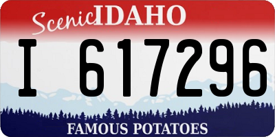 ID license plate I617296