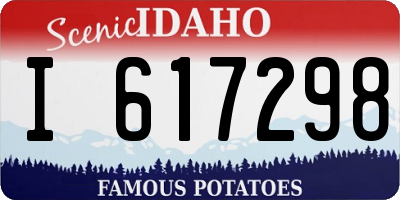 ID license plate I617298