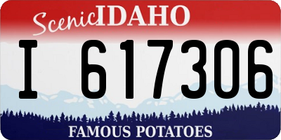 ID license plate I617306