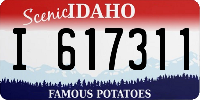ID license plate I617311