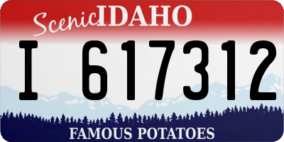 ID license plate I617312