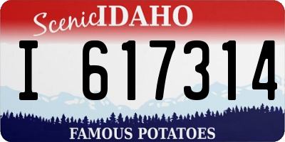 ID license plate I617314