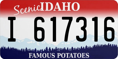 ID license plate I617316