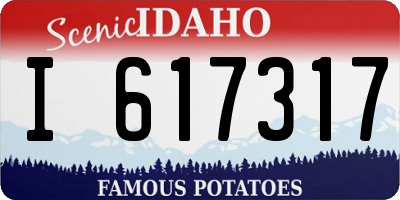 ID license plate I617317