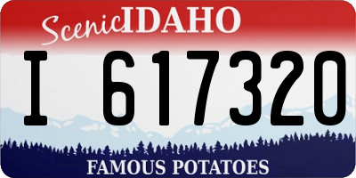ID license plate I617320