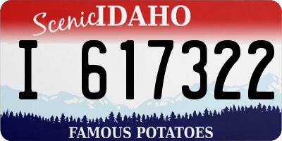 ID license plate I617322