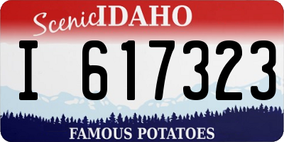 ID license plate I617323
