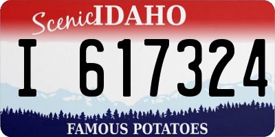 ID license plate I617324