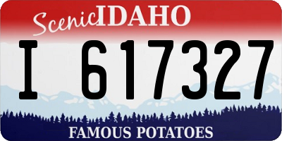 ID license plate I617327