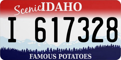 ID license plate I617328