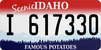 ID license plate I617330
