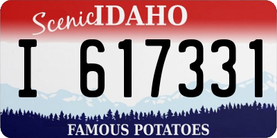 ID license plate I617331