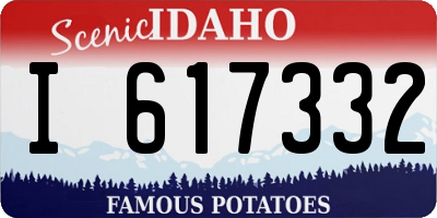 ID license plate I617332