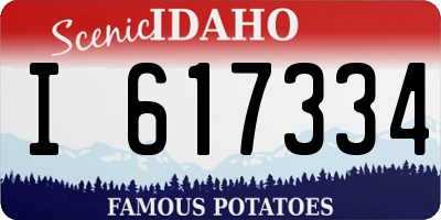 ID license plate I617334