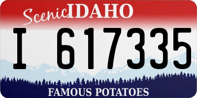 ID license plate I617335