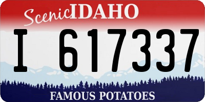 ID license plate I617337