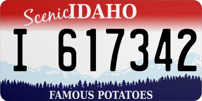 ID license plate I617342