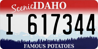 ID license plate I617344