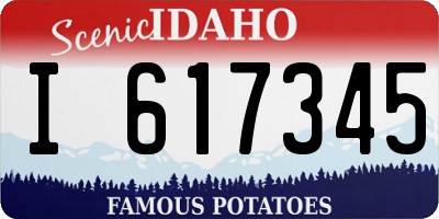 ID license plate I617345