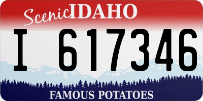 ID license plate I617346