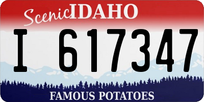 ID license plate I617347
