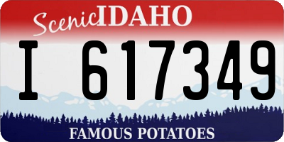 ID license plate I617349