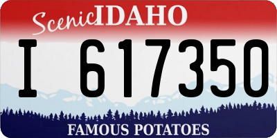 ID license plate I617350
