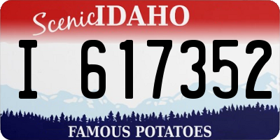 ID license plate I617352