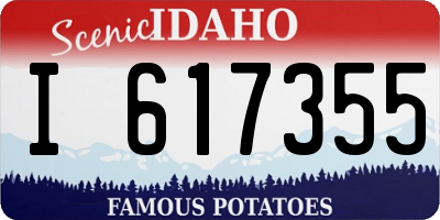 ID license plate I617355