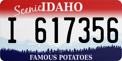 ID license plate I617356