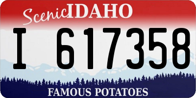 ID license plate I617358