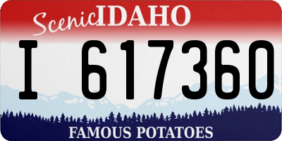 ID license plate I617360