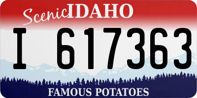 ID license plate I617363